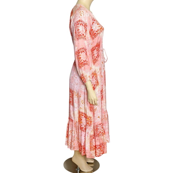 ROLLER RABBIT Maisie Patchwork Olaya Maxi Dress, Pink, XL - Picture 10 of 11